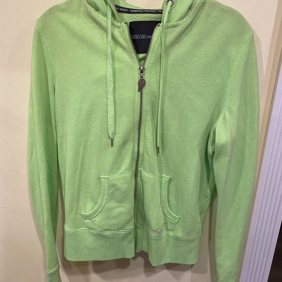 Victoria Secret Lime Green Hoodie M - Picture 4 of 5